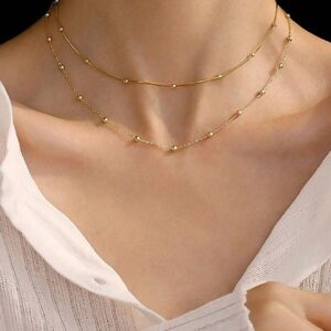 2 layered simple necklace